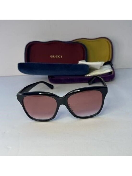 New Authentic GUCCI  Acetate Sunglasses GG0800SA Black main image 7